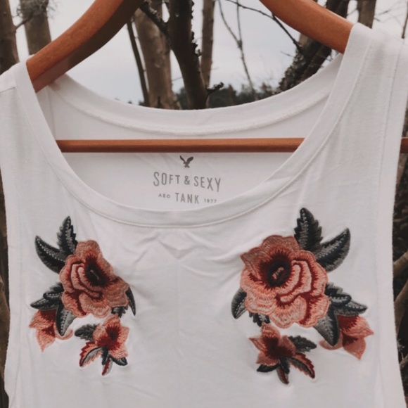 American Eagle Outfitters Tops - SALE: Soft & Sexy Embroidered Tank